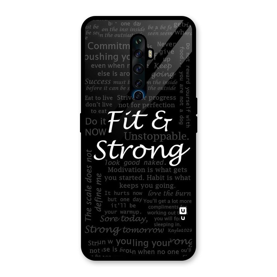 Fit And Strong Glass Back Case for Oppo Reno2 F