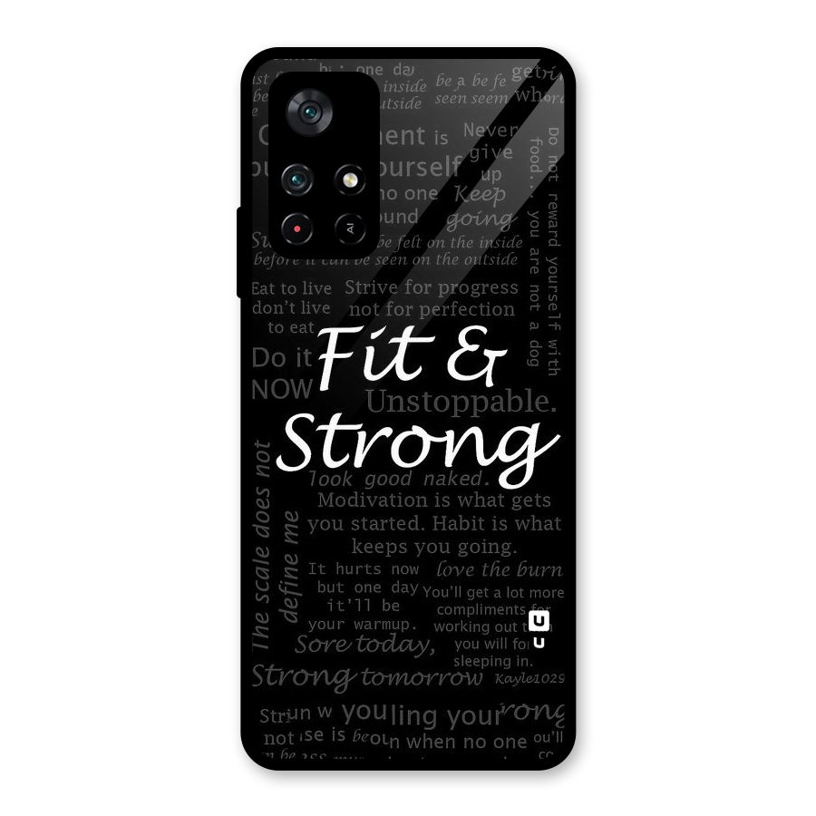 Fit And Strong Glass Back Case for Poco M4 Pro 5G