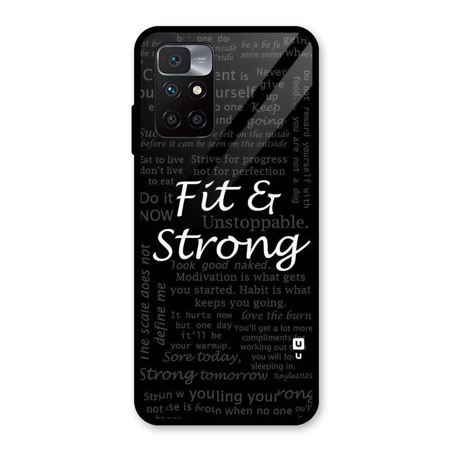 Fit And Strong Glass Back Case for Redmi 10 Prime