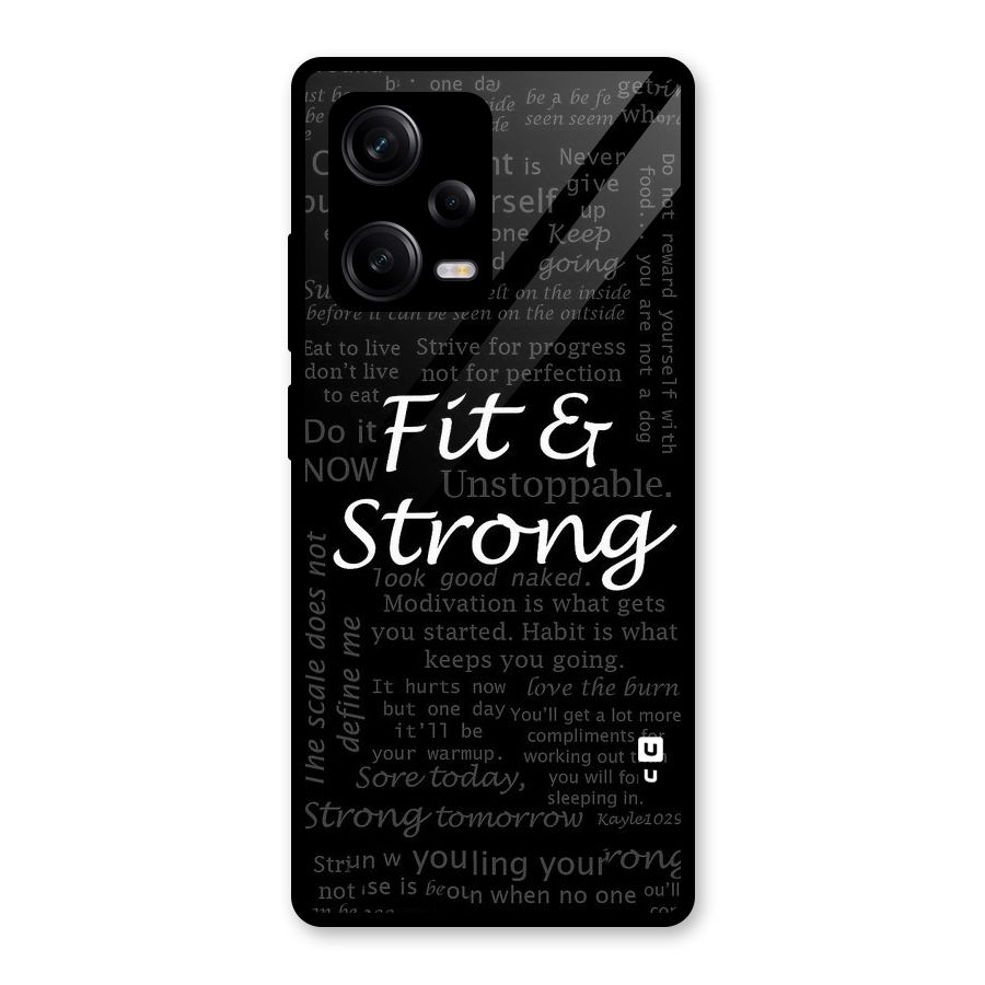 Fit And Strong Glass Back Case for Redmi Note 12 Pro