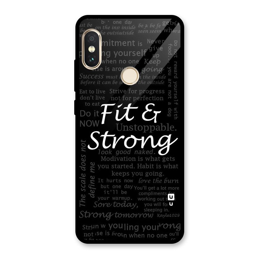Fit And Strong Glass Back Case for Redmi Note 5 Pro