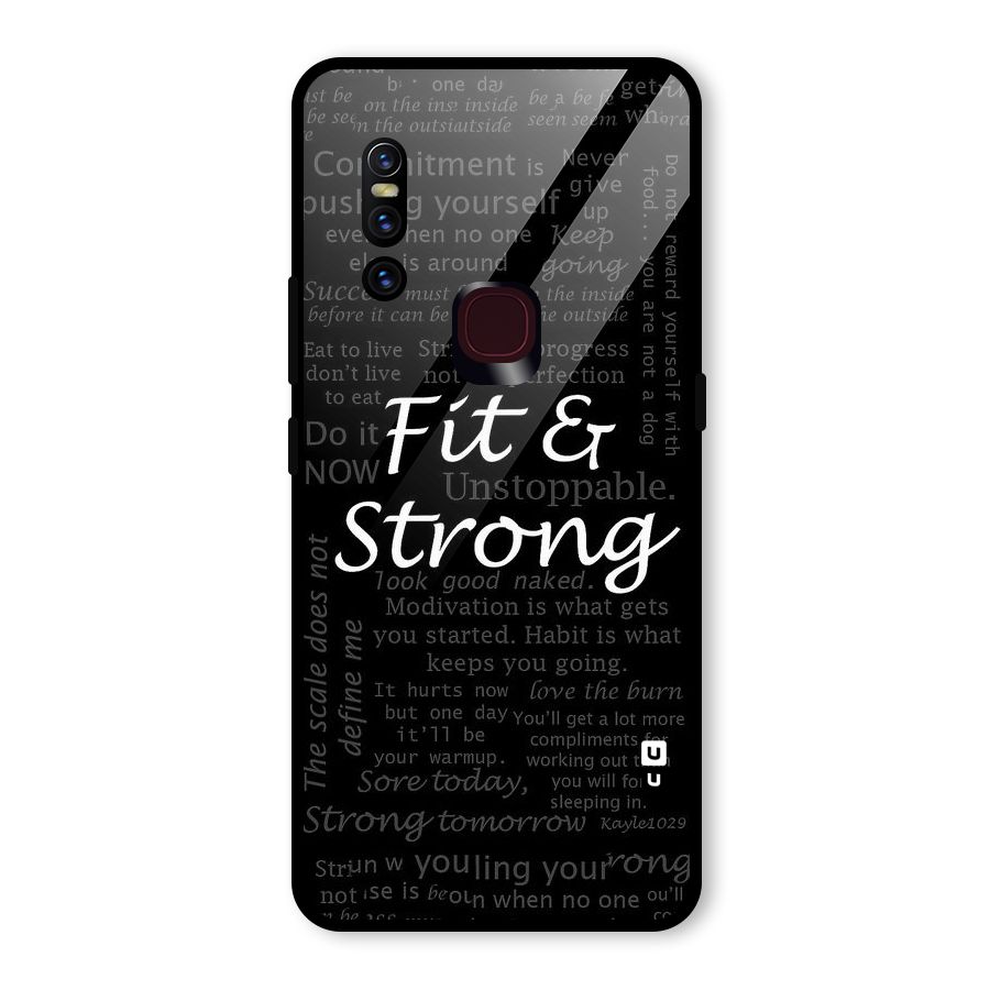 Fit And Strong Glass Back Case for Vivo V15