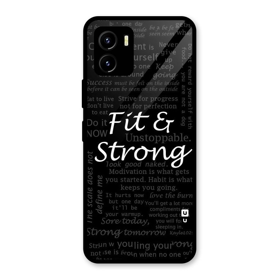 Fit And Strong Glass Back Case for Vivo Y15s