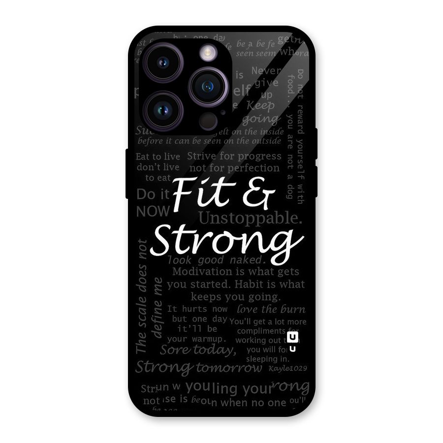 Fit And Strong Glass Back Case for iPhone 14 Pro Max