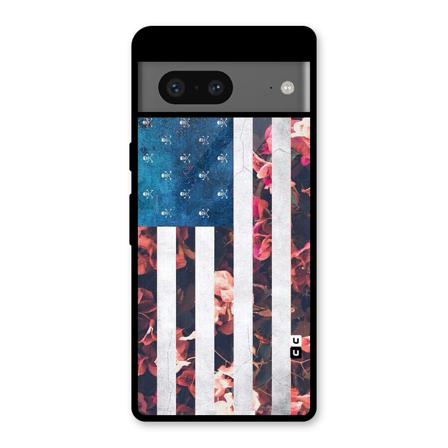 Flag Stripes Glass Back Case for Google Pixel 7