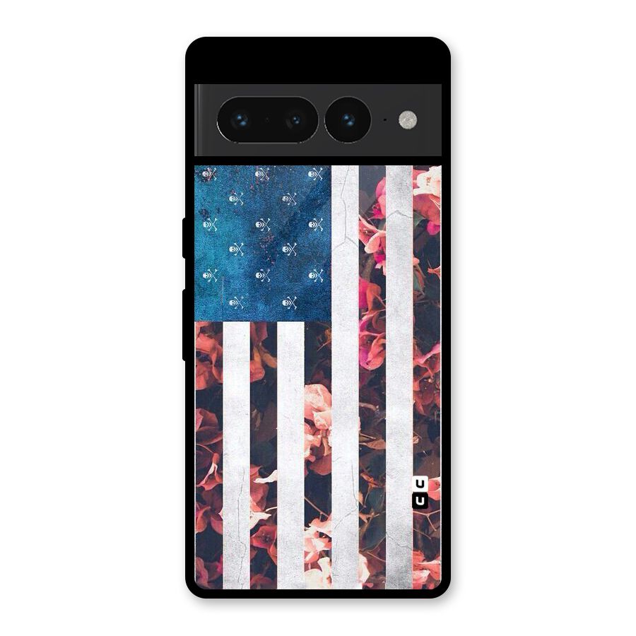 Flag Stripes Glass Back Case for Google Pixel 7 Pro