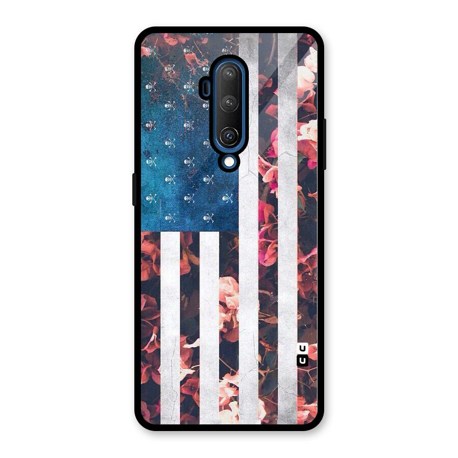 Flag Stripes Glass Back Case for OnePlus 7T Pro