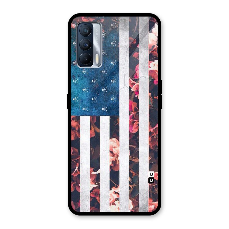 Flag Stripes Glass Back Case for Realme X7