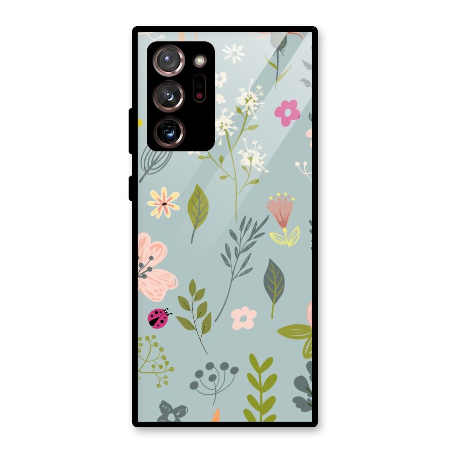 Flawless Flowers Glass Back Case for Galaxy Note 20 Ultra 5G