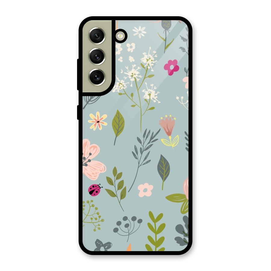Flawless Flowers Glass Back Case for Galaxy S21 FE 5G