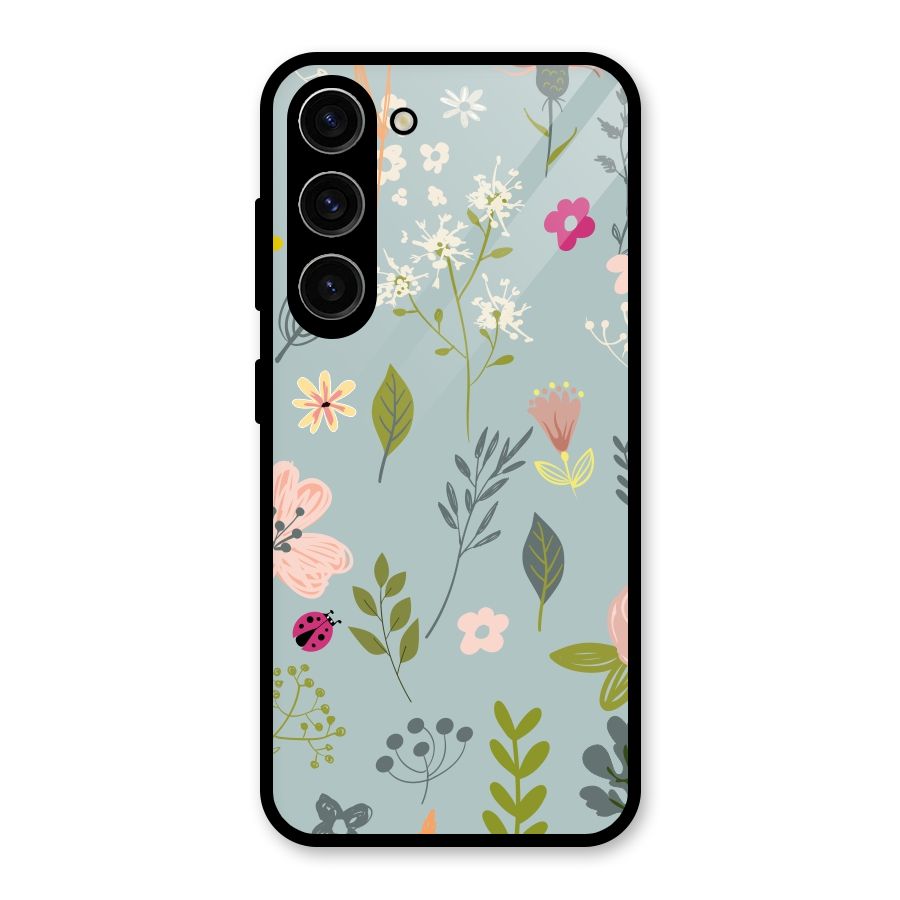 Flawless Flowers Glass Back Case for Galaxy S23