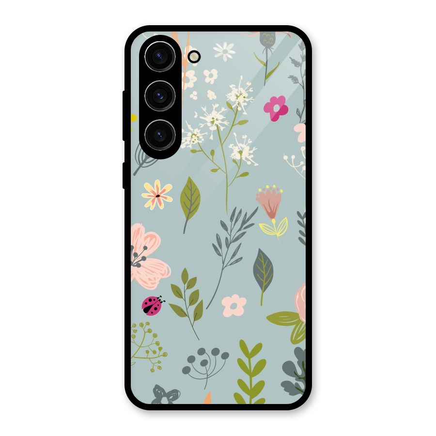 Flawless Flowers Glass Back Case for Galaxy S23 Plus