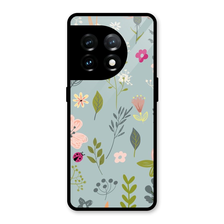 Flawless Flowers Glass Back Case for OnePlus 11