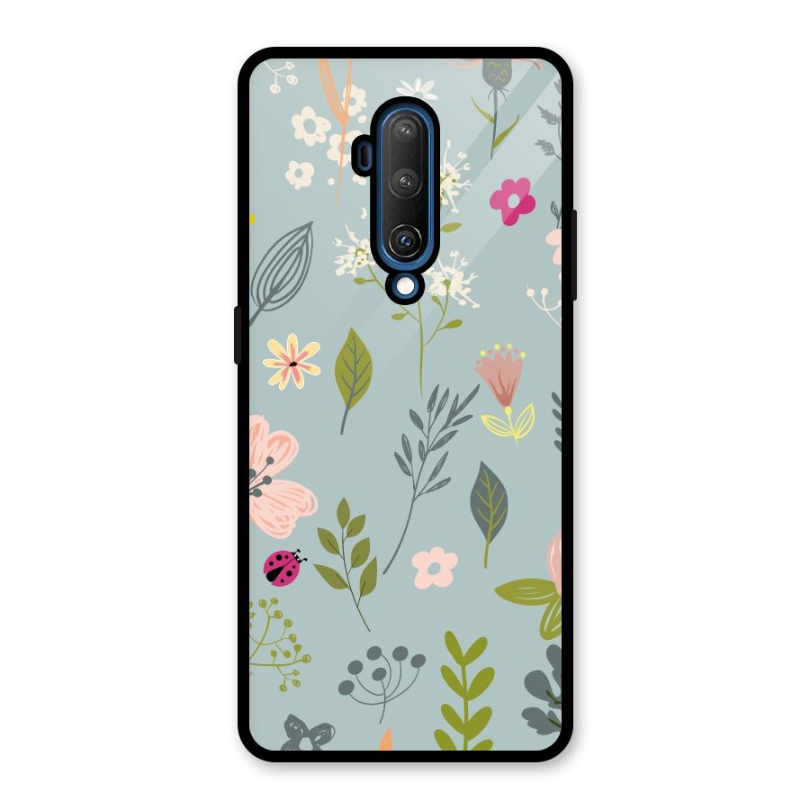Flawless Flowers Glass Back Case for OnePlus 7T Pro