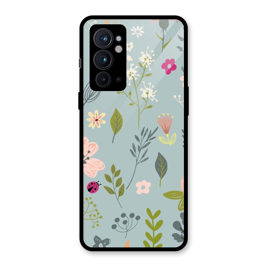 Flawless Flowers Glass Back Case for OnePlus 9RT 5G