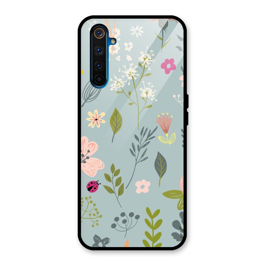 Flawless Flowers Glass Back Case for Realme 6 Pro