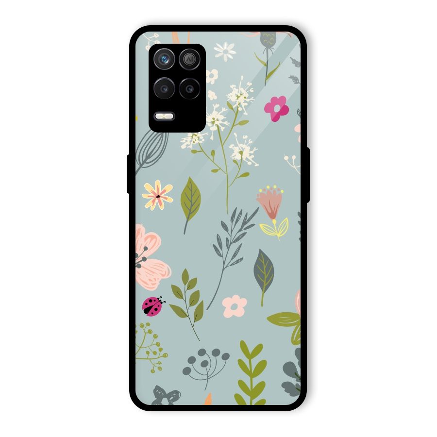 Flawless Flowers Glass Back Case for Realme 8 5G