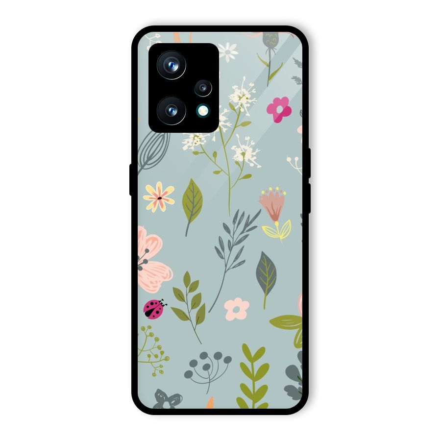 Flawless Flowers Glass Back Case for Realme 9 Pro Plus 5G