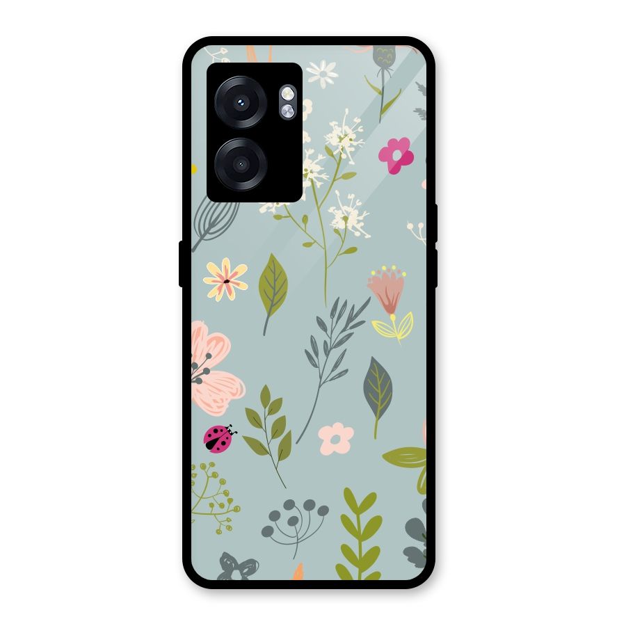 Flawless Flowers Glass Back Case for Realme Narzo 50 5G