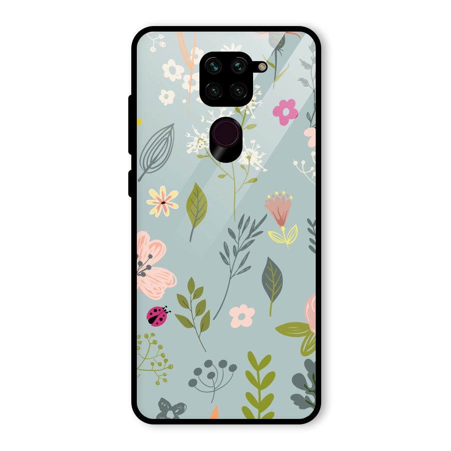 Flawless Flowers Glass Back Case for Redmi Note 9