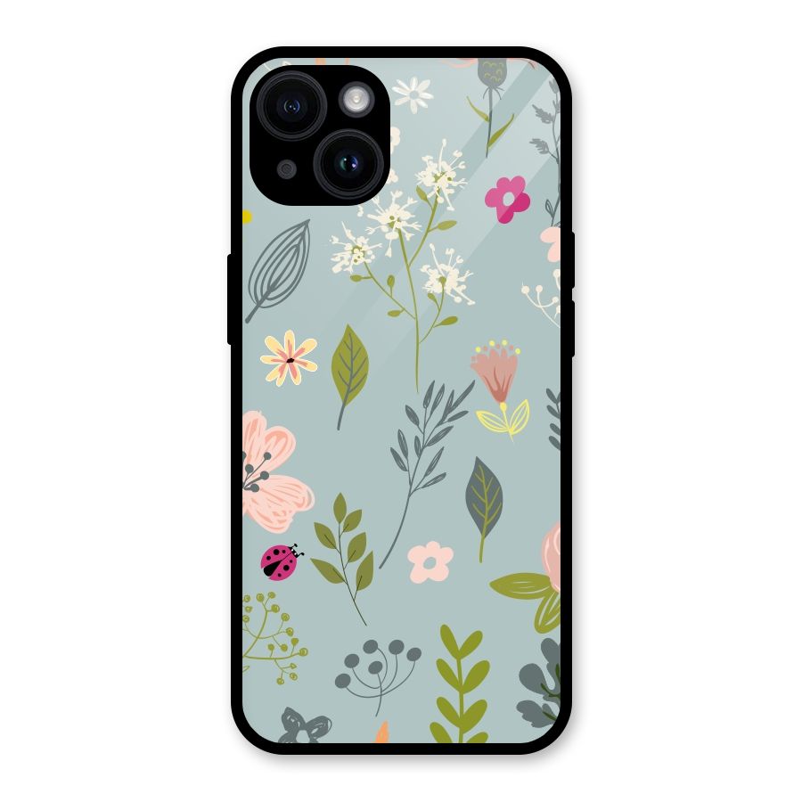 Flawless Flowers Glass Back Case for iPhone 14