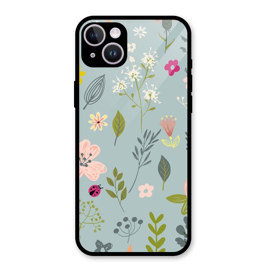 Flawless Flowers Glass Back Case for iPhone 14 Plus