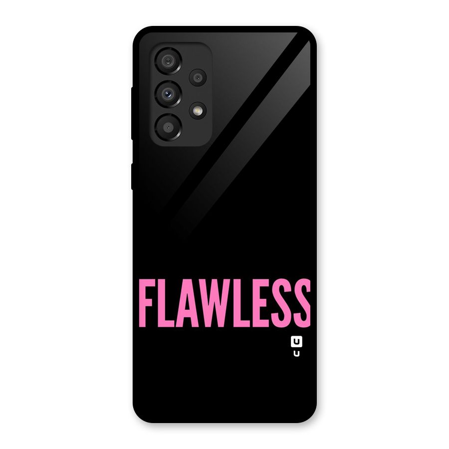 Flawless Pink Design Glass Back Case for Galaxy A33 5G