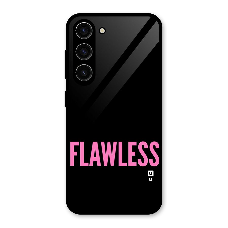 Flawless Pink Design Glass Back Case for Galaxy S23