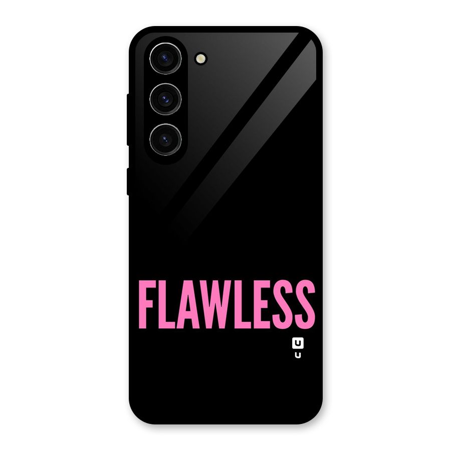 Flawless Pink Design Glass Back Case for Galaxy S23 Plus