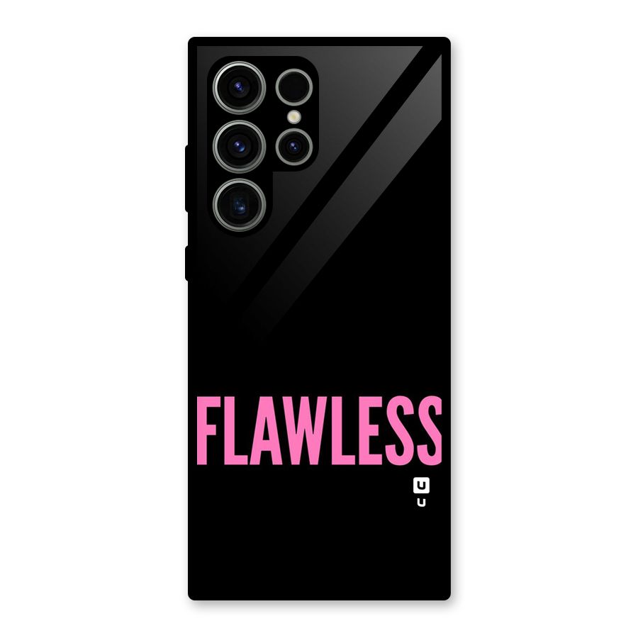 Flawless Pink Design Glass Back Case for Galaxy S23 Ultra