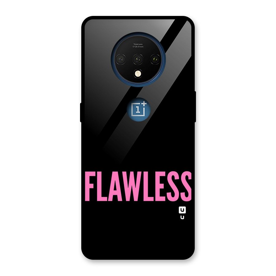 Flawless Pink Design Glass Back Case for OnePlus 7T