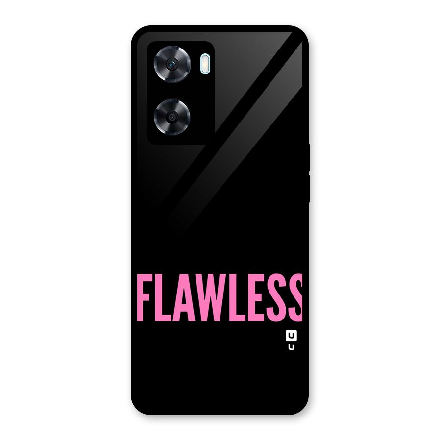 Flawless Pink Design Glass Back Case for Oppo A77