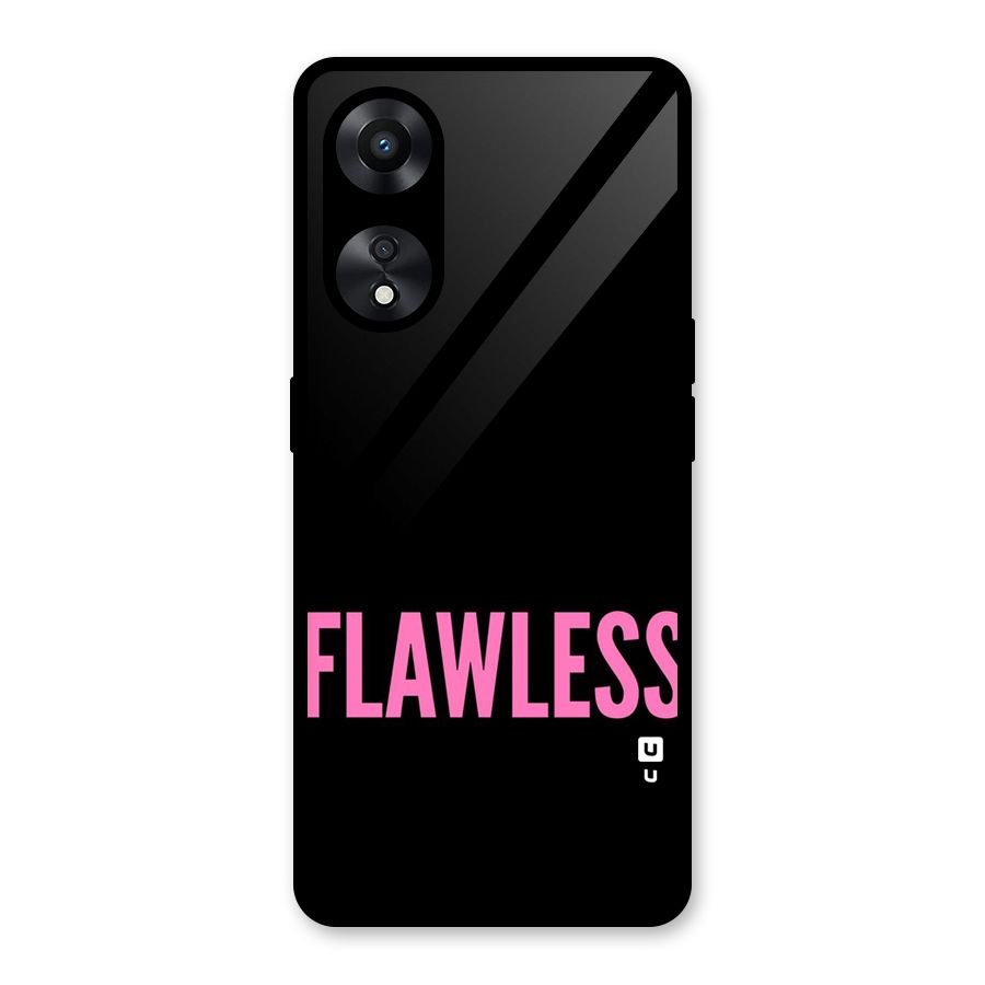 Flawless Pink Design Glass Back Case for Oppo A78