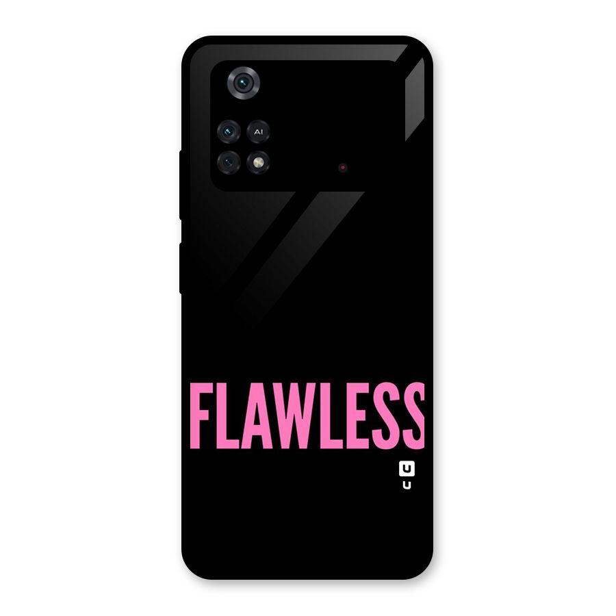 Flawless Pink Design Glass Back Case for Poco M4 Pro 4G