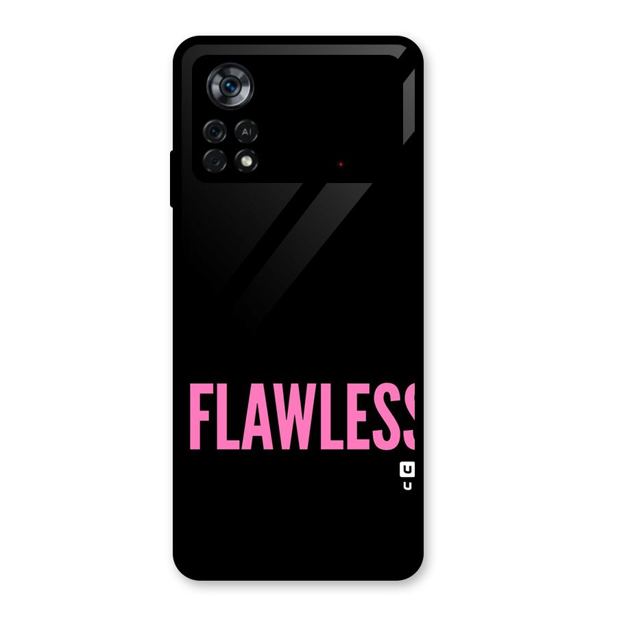 Flawless Pink Design Glass Back Case for Poco X4 Pro 5G