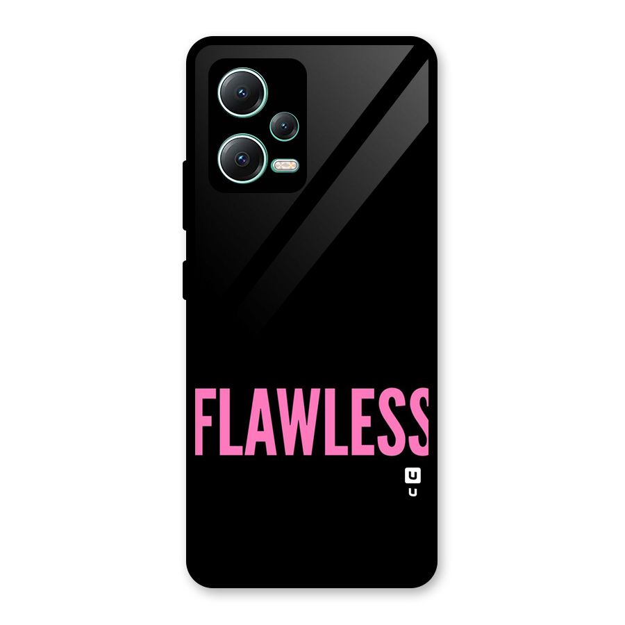 Flawless Pink Design Glass Back Case for Redmi Note 12 5G
