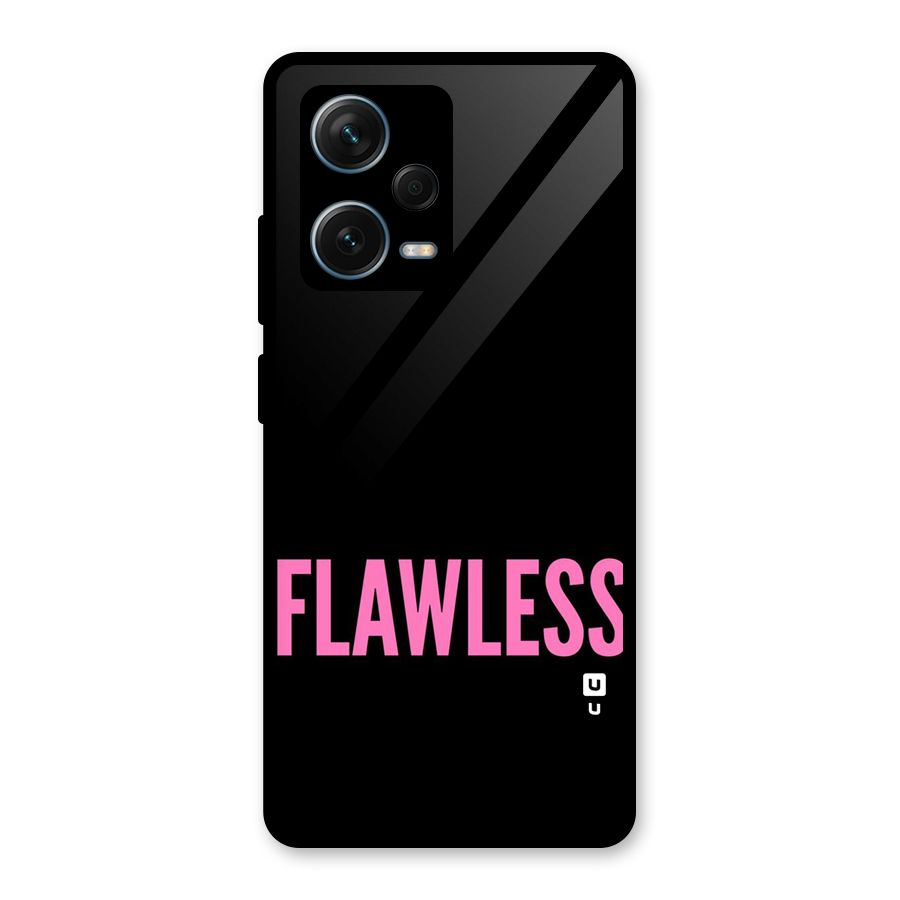 Flawless Pink Design Glass Back Case for Redmi Note 12 Pro Plus 5G