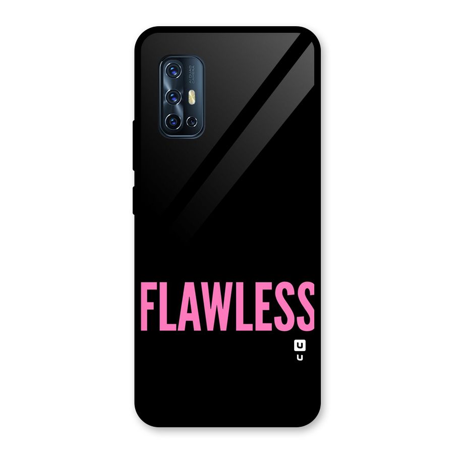 Flawless Pink Design Glass Back Case for Vivo V17