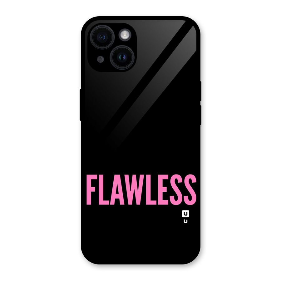 Flawless Pink Design Glass Back Case for iPhone 14