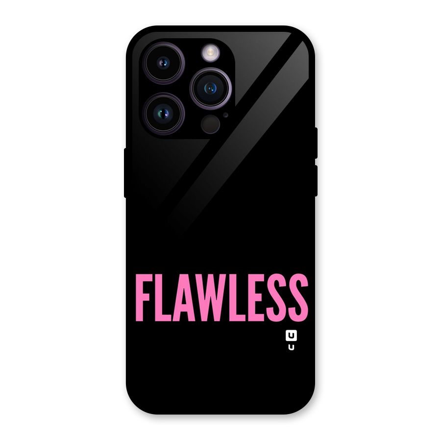 Flawless Pink Design Glass Back Case for iPhone 14 Pro