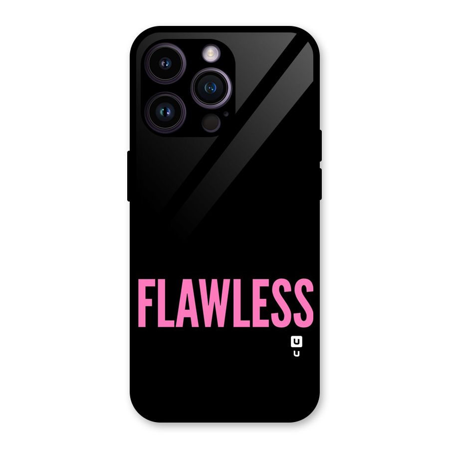 Flawless Pink Design Glass Back Case for iPhone 14 Pro Max