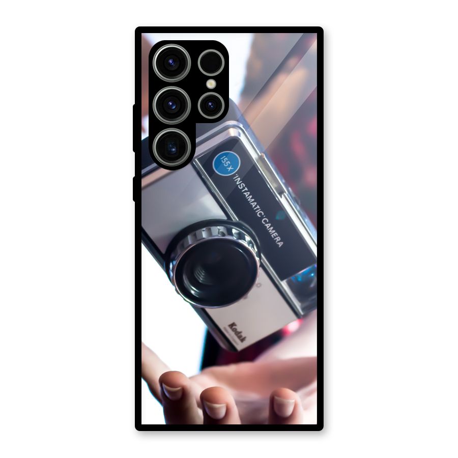 Floating Camera Glass Back Case for Galaxy S23 Ultra