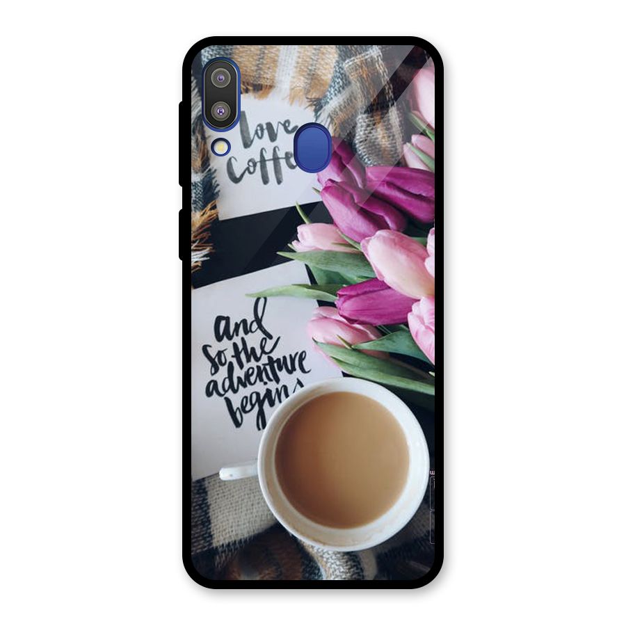 Floral Adventure Glass Back Case for Galaxy M20