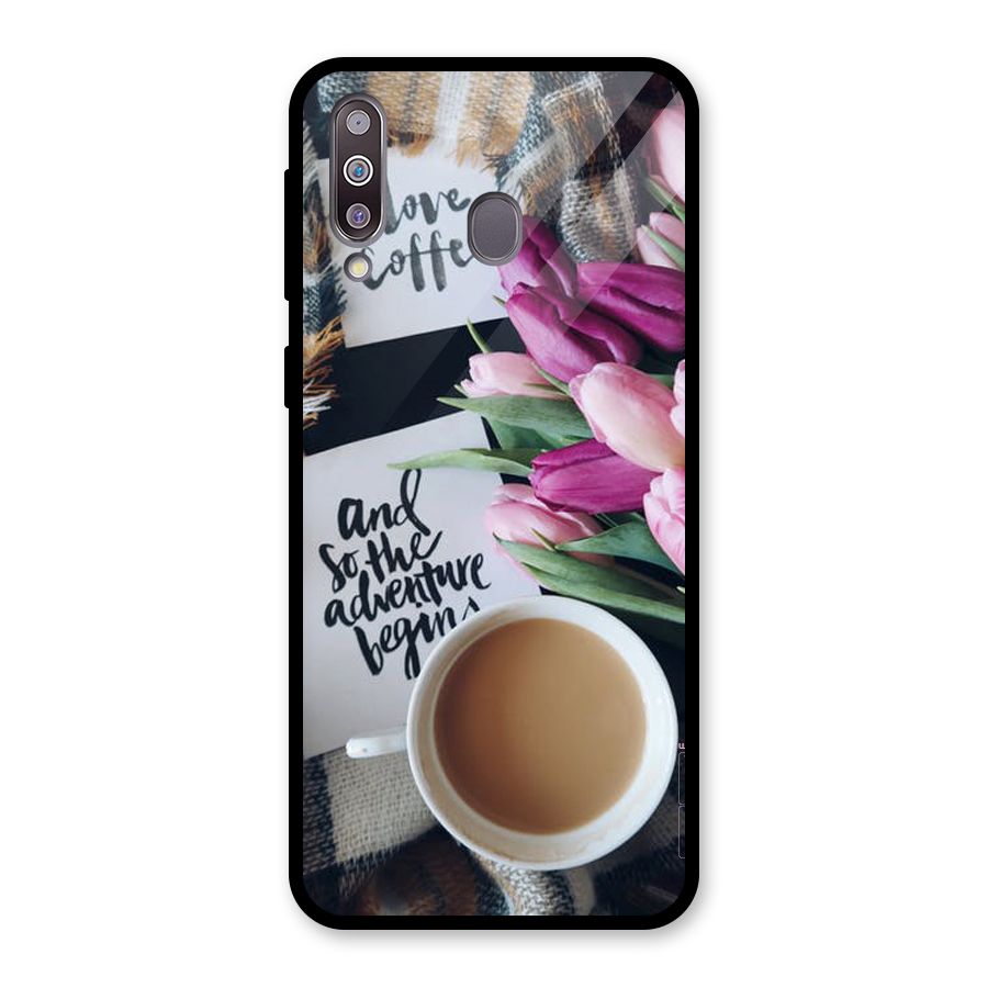 Floral Adventure Glass Back Case for Galaxy M30