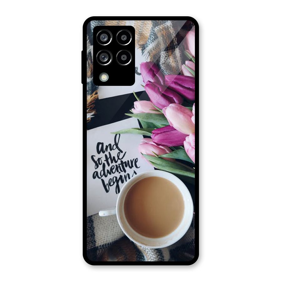 Floral Adventure Glass Back Case for Galaxy M53 5G