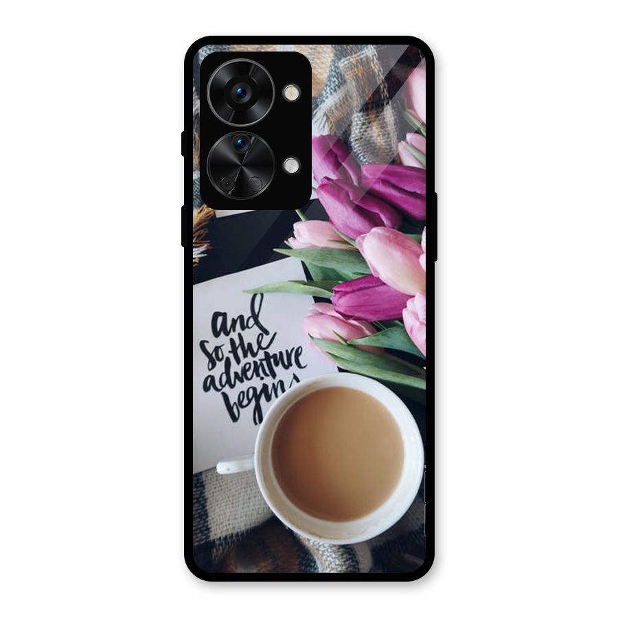 Floral Adventure Glass Back Case for OnePlus Nord 2T