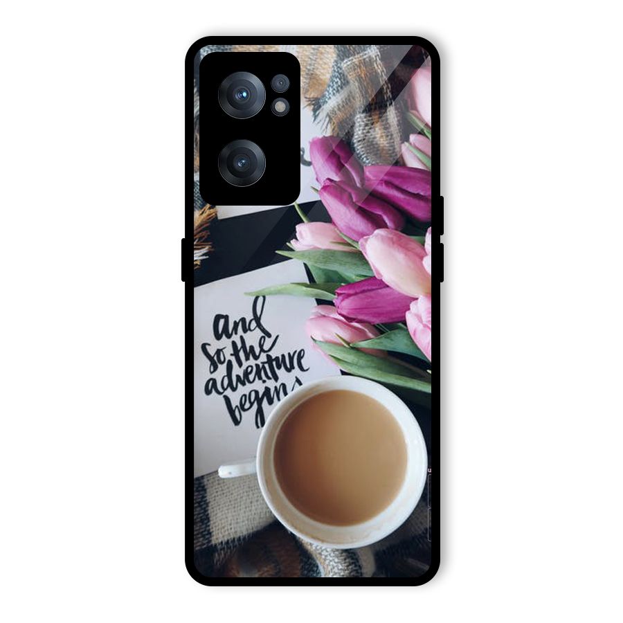 Floral Adventure Glass Back Case for OnePlus Nord CE 2 5G