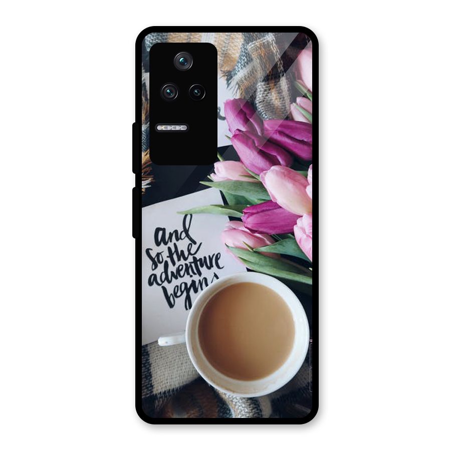 Floral Adventure Glass Back Case for Poco F4 5G