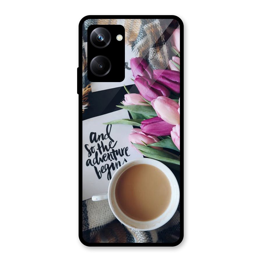 Floral Adventure Glass Back Case for Realme 10 Pro