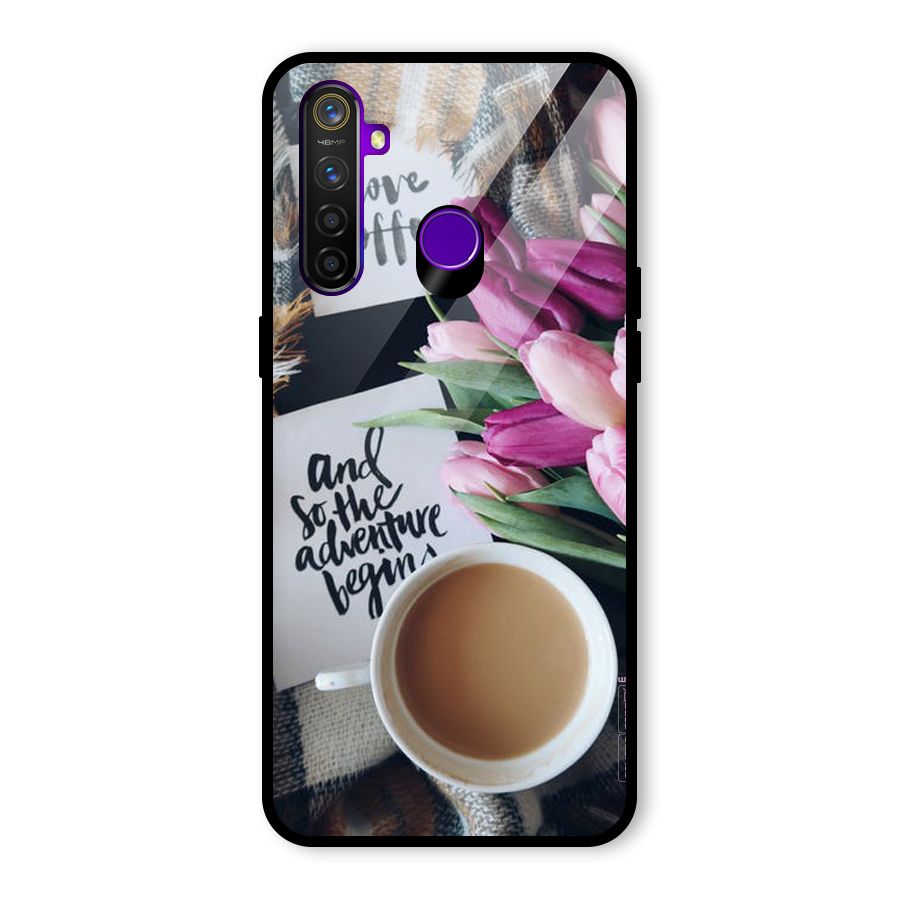 Floral Adventure Glass Back Case for Realme 5 Pro
